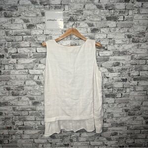 EUC J.Jill White Sleeveless Women's Top Size 2X
